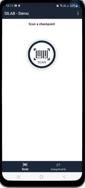 Scan du QR code d’un équipement