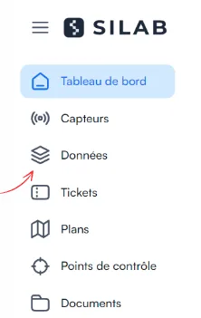 Onglet Tableau de bord de la section Données