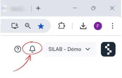 Cloche des notifications