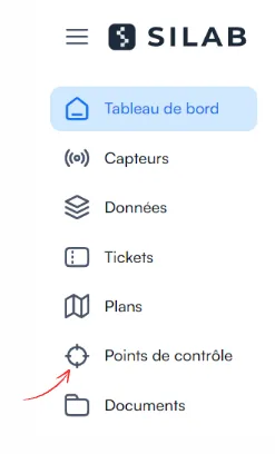 Menu Points de contrôle
