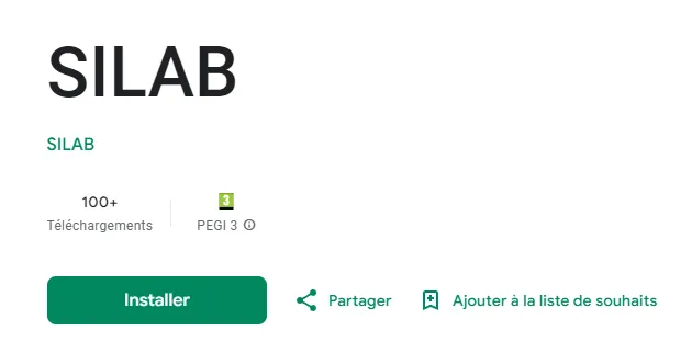 Application SILAB sur le Play Store