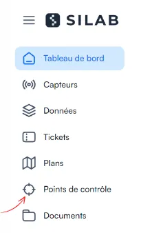 Menu Points de contrôle