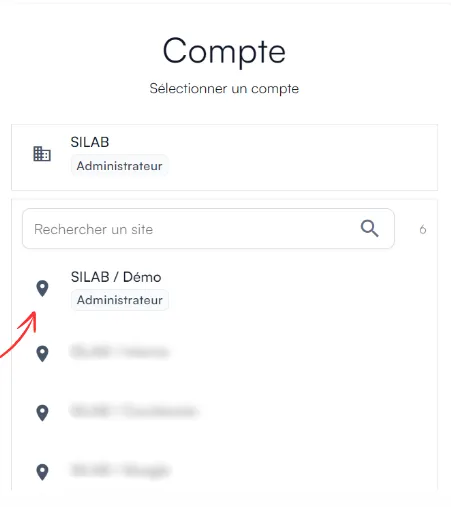 Liste des sites accessibles