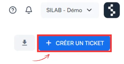 Bouton Créer un ticket