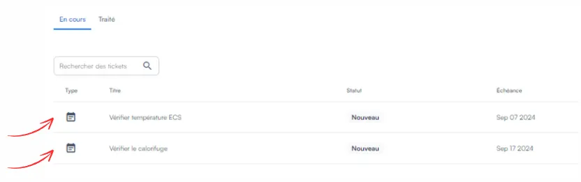 Ouverture d’un ticket