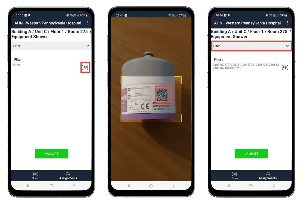 Saisie d’une donnée et bouton Scan