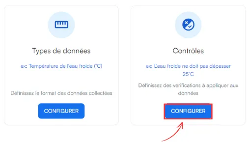 Option Configurer un contrôle