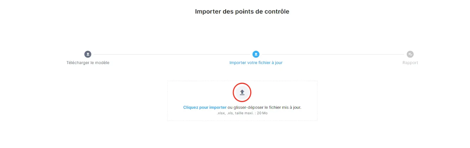 Import du fichier Excel
