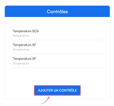 Bouton Ajouter un contrôle