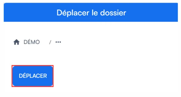 Choix du dossier de destination