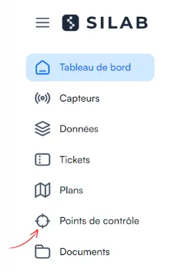Menu Points de contrôle