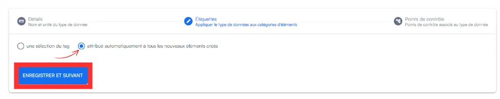 Option d’attribution automatique aux nouveaux éléments